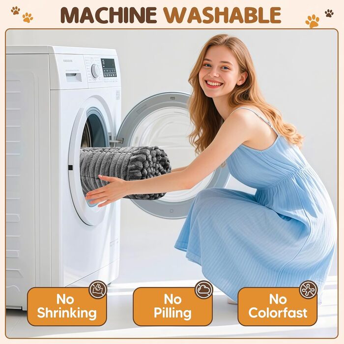 Плед на диван для собак, фланелевий, 70 x 180 см, темно-сірий. М'який, антиковзаючий, для захисту дивану, машинне прання