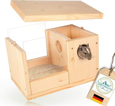 Преміум пісочник для хом'яків, мишей, щурів та дегу Nagergaleria® з унікальною системою збору бруду