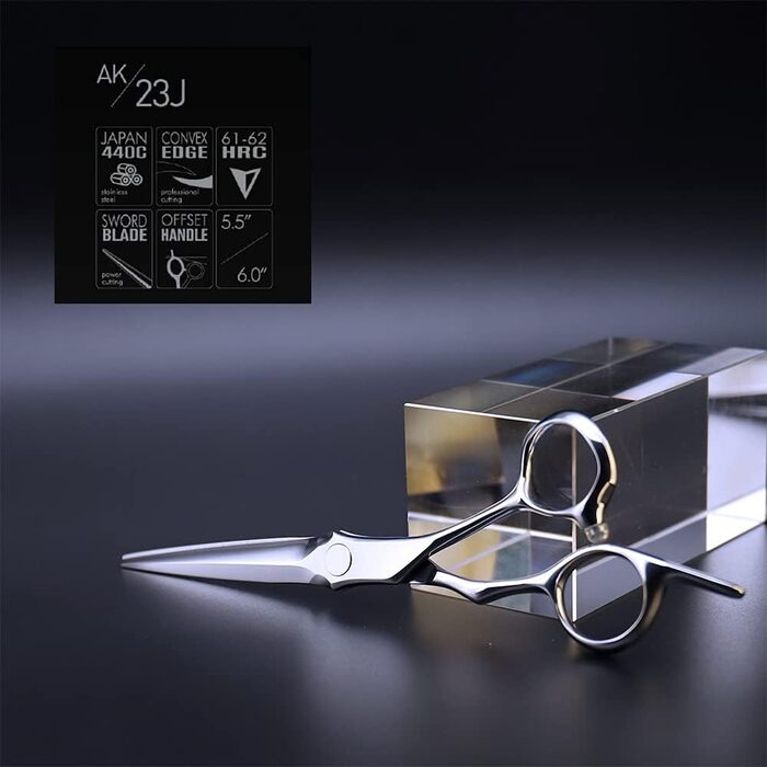 Професійні перукарські ножиці AOLANDUO VG10 - для перукарів та барберів, нержавіюча сталь, висока гострота, плавне різання, 6.0 дюймів
