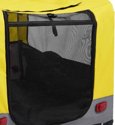 Причіп для собак на велосипеді vidaXL 2в1, жовтий – причіп-візок для собак, жовтий