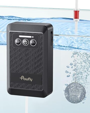 Pawfly Акумуляторний повітряний насос для акваріума 1.5W, USB, тиха портативна аераторна помпа для риб, 20-75 л, для риболовлі та аварійного живлення