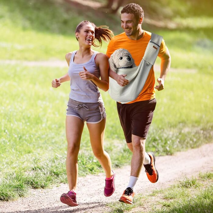 PETCUTE Сумка-переноска для собак, ручна сумка для маленьких собак з кріпленням для безпеки, дихаюча переноска до 6 кг, сумка на плече для прогулянок та активного відпочинку (Бежева)