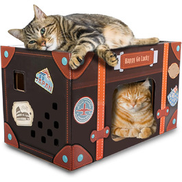 Котячий будиночок-крісло з картонної хвилястої поверхні ALL FOR PAWS Happy Go Lucky - великий, знімний, для дому