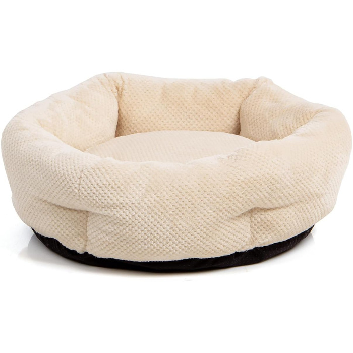 Квіткове ліжко для котів Wallace & Jones Cloey, бежеве, S, 50x50x15 см | Зручне, стильне, з антиковзанням