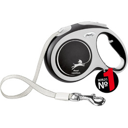 Рулетка для собак Flexi Comfort L, 5 м, чорна (до 60 кг)