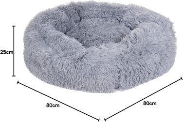 Ліжко для собак HKM Fluffy, сірий, 60x25 см