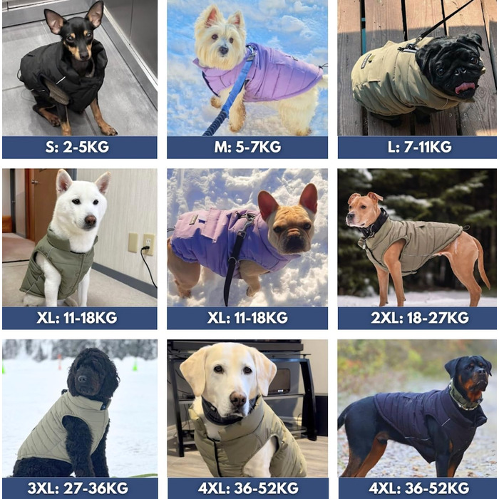 Зимова куртка для собак Spark Paws Warmshield 3XL, водонепроникна, вітрозахисна, теплий фліс, з відбивачами, для середніх і великих порід, чорна