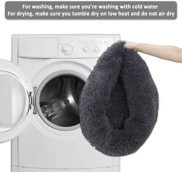 Ортопедичне ліжко для собак великих порід, XL, плюшеве, 110/120 см, з подушкою, миється