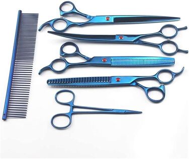 Професійна ножиця для собак, вигнута ножиця для шерсті, набір ножиць для грумінгу домашніх тварин з круглим безпечним наконечником