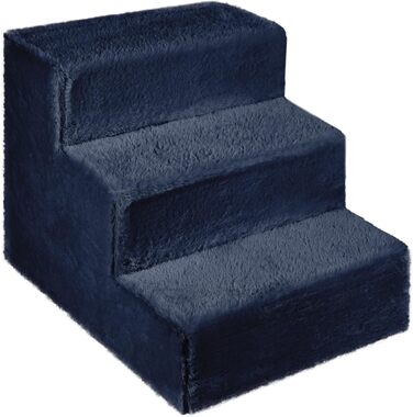 Сходинка для собак Mg Design - 3 сходинки, блакитний колір. Стабільна дерев'яна рама, захищає суглоби, легка та мобільна, для диванів та ліжок, підходить для собак та котів. Розміри: 40 x 45 x 35 см