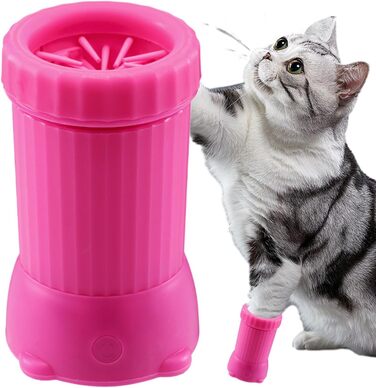 Автоматичний мийник лап для собак, USB-зарядка, для середніх та великих порід (рожевий)