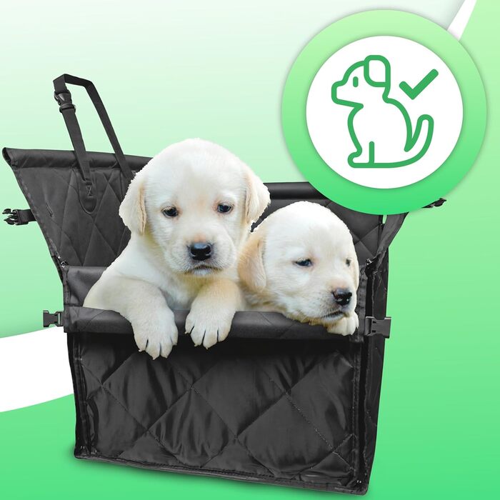 Автокрісло для собак Retoo: міцне, з сумкою, 60x50x44.5 см, чорне