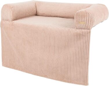 Ліжко для собак Velinda: м'яке диван-ліжко, захист дивану від бруду та подряпин (рожевий, Cord)