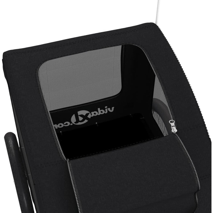 Причіп для собак Oxford, 124x53x53 см, чорний - універсальний для маленьких та великих тварин