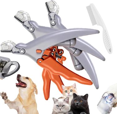 Професійний обрізач кігтів для тварин Pawthentic Krallenschneider з LED-підсвічуванням та лупою (3 шт.)