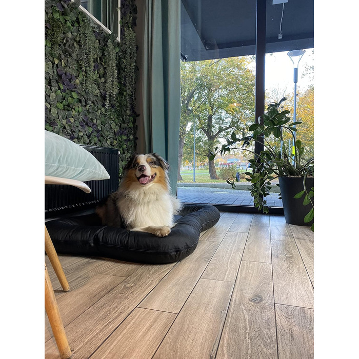 Ліжко для собак 4L Textil KLEO - великі породи, XL (130x110 см), чорний колір, з блискавкою, миється