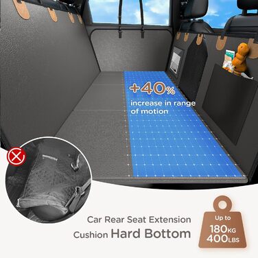 Підстилка для собак у машину з жорстким дном, PU-шкіра, водонепроникна, стійка до подряпин, 180 кг, для SUV, LKW