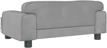 Крісло-ліжко для собак та котів, сірого кольору, 70x45x30 см, з м'якої тканини (велюру)