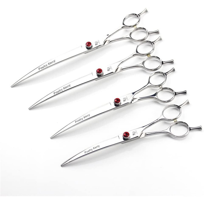 Професійний догляд за тваринами: вигнуті ножиці для грумінгу собак, двосторонні леза, триммер для домашніх тварин або для самостійного догляду, 23 см