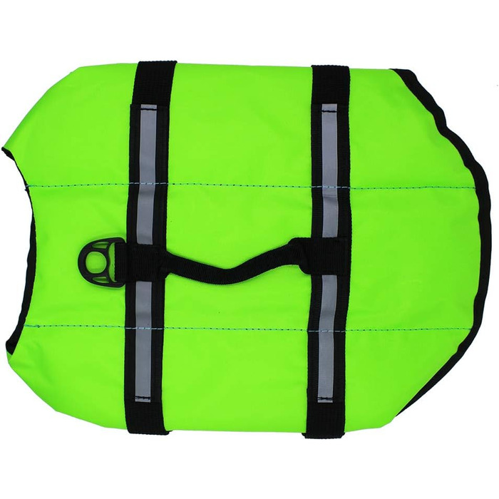 Світшот для собак Snik-S з світловідбиваючими смугами та регульованим поясом, жилет для плавання для собак з короткою мордою (Мопс, Бульдог, Пудель), розмір L, колір зелений