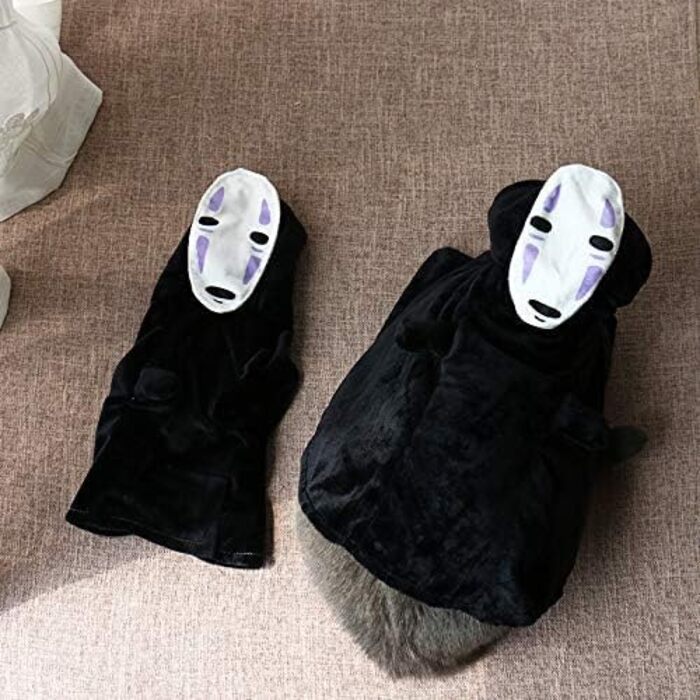 Костюм для собак та котів ChoChoCho Spirited Away No-Face, плюшевий халат, косплей, для Хелловіну, регульований, M/L