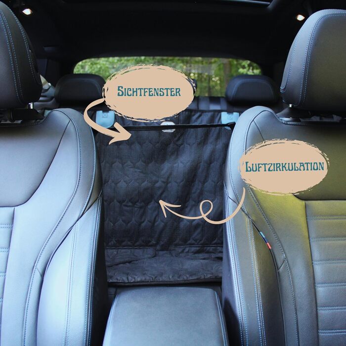 Накидка для собак у машину - захист заднього сидіння, шкіряна, сумісна з ISOFIX, неслизька, водовідштовхувальна, універсальна