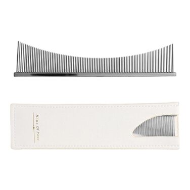 Гребінець для котів Flohkamm - щітка для догляду за шерстю, видалення ковтунів. Підходить для довгошерстих порід, щоденний догляд та після купання. Сріблястий колір.