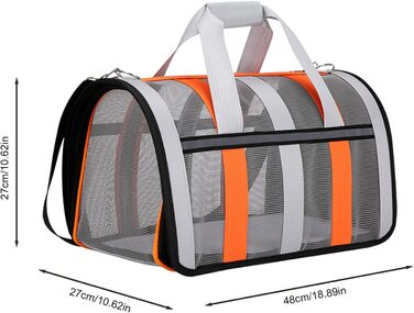 Складана переносна сумка-переноска для собак | З міцної сітчастої тканини | Для подорожей та перевезення