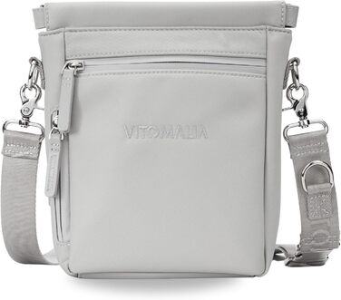 Сумка для собак Deluxe: багатофункціональна сумка через плече з кишенькою для ласощів, сумкою для прогулянок, сумкою для корму, диспенсером для пакетів та магнітною застібкою - ідеальна для прогулянок та тренувань (Сіра)