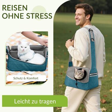 Сумка-переноска для собак та котів ALLSOPETS, блакитна, до 5 кг