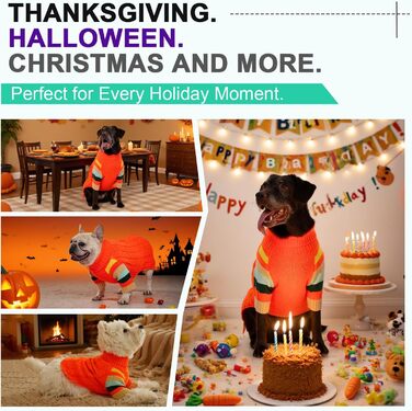 Теплий зимовий пуловер для собак великих порід (Лабрадор, Голден Ретривер), оранжевий, XL