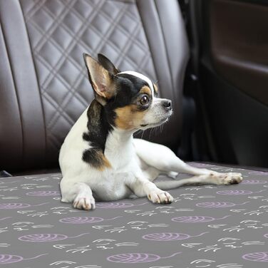 Килимок для тварин на вулицю та в будинок, 127 x 152,4 см, зручний, водонепроникний, для пікніків та подорожей, складаний, сірий, орхідея