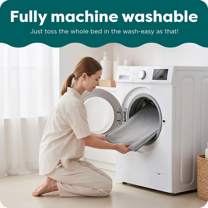 Водонепроникне ліжко для собак FurHaven з охолоджуючим гелем, середнього та малого розміру, знімний, пральний чохол, до 15,9 кг, для дому та вулиці, з логотипом, водонепроникний принт (Deep Lagoon), розмір L (76 x 51 x 8 см)