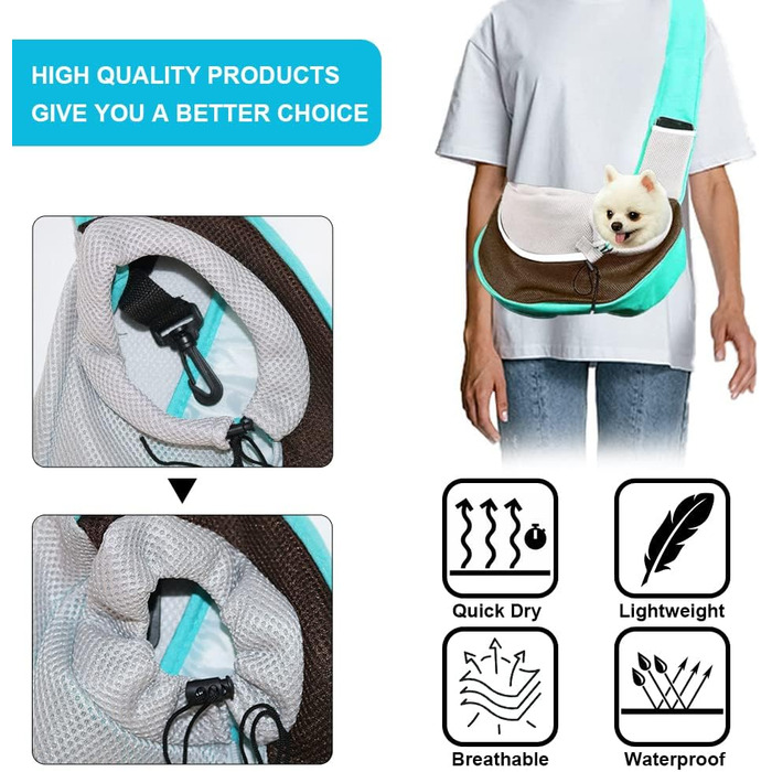 Транспортна сумка для собак та котів FeimaX Roa (S, Зелений)