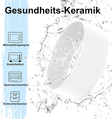Керамічна миска для собак і котів SPUNKYJUNKY з бамбуковою підставкою, 850 мл, біла, набір