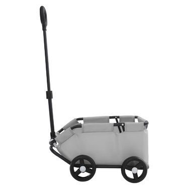 Візок для собак та котів Mini Hundewagen, сірий, до 10 кг, розкладний, з висувним ручками