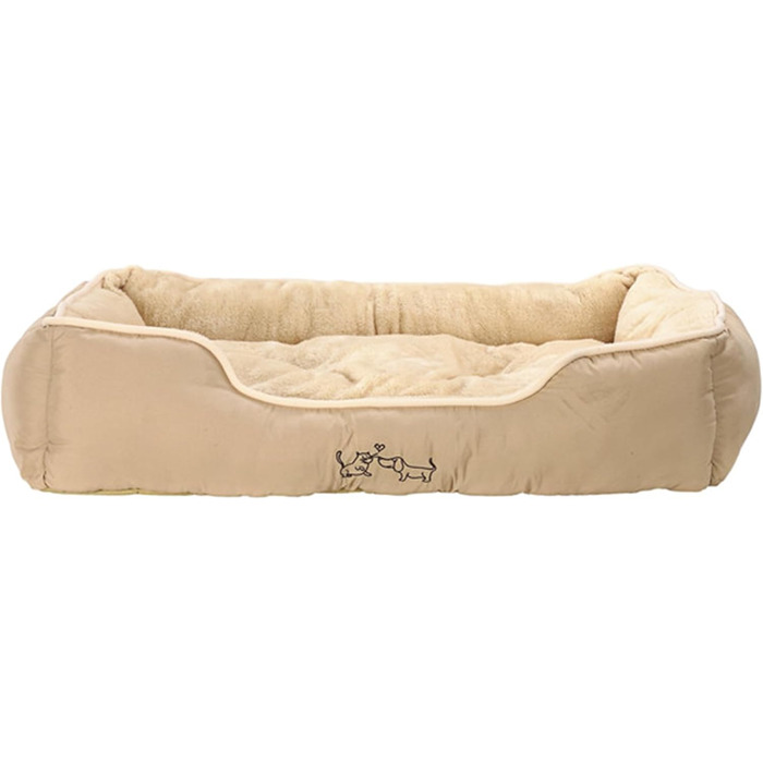 Лежак для собак і котів Dehner Lieblinge Sammy 90x70x20 см, поліестер, бежевий