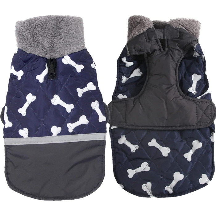 Теплий водонепроникний зимовий накидка для собак, блакитний, розмір S - JoyDaog