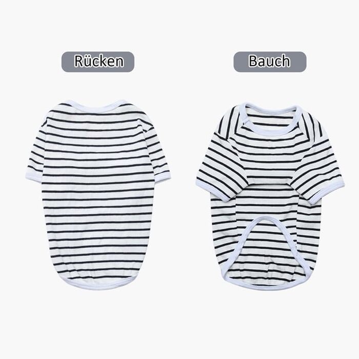 Пуловер для собак - тонкий, середнього розміру, стильний, з принтом, для маленьких собак, еластичний, для Французького бульдога (червоний), червоно-білий (L, чорно-білий)