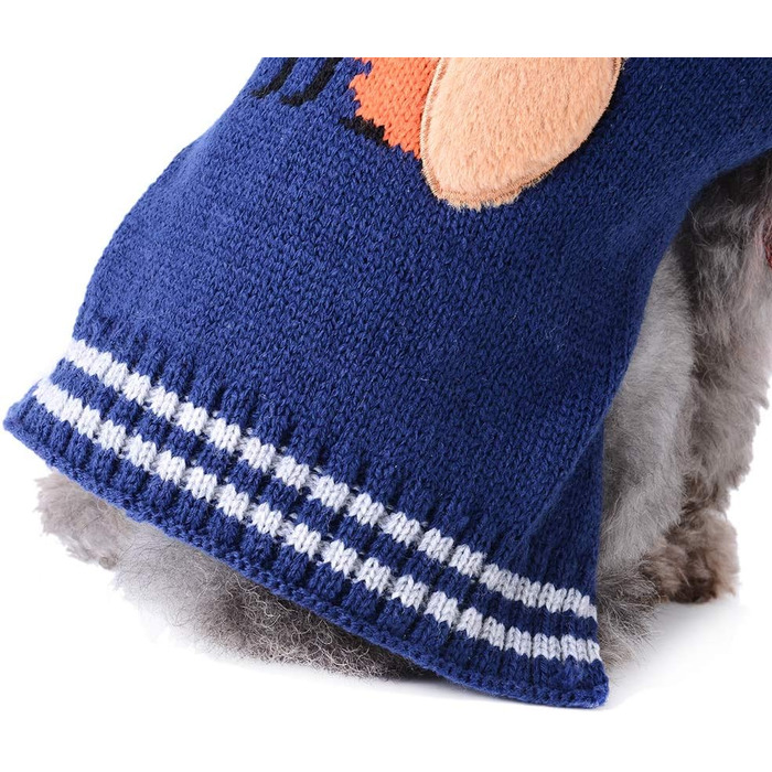 Пуловер для собак на Новий Рік, костюм для домашніх тварин, теплий зимовий пуловер, в'язана одяг для собак, котів та цуценят, XL, Marinefuchs (Морський лис)