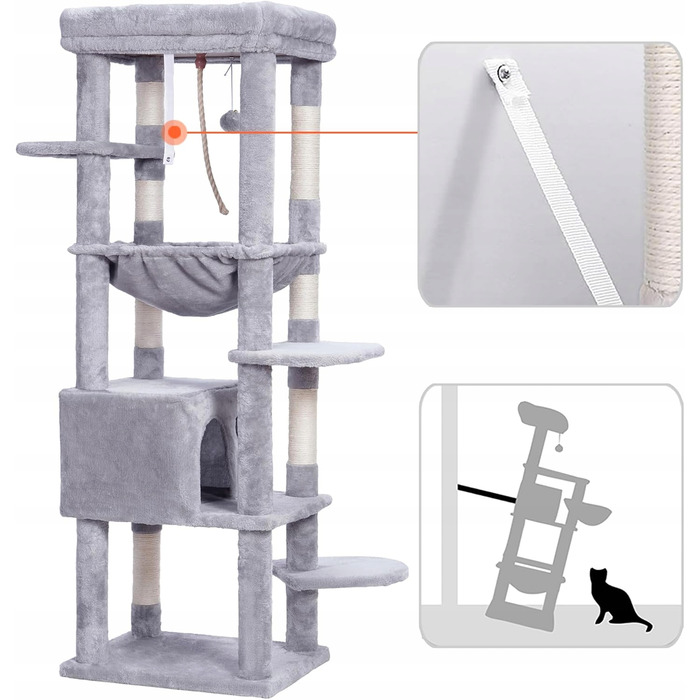 Високий когтеточка-комплекс для котів Ruby 101 — 160 см