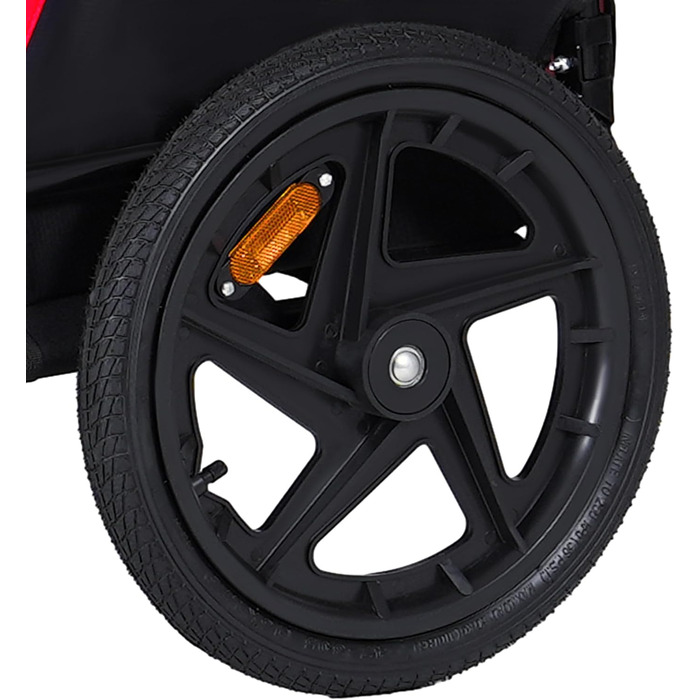 Дитяча коляска для собак DlandHome, складна, з колесами, світловідбивачами, червона, до 40 кг