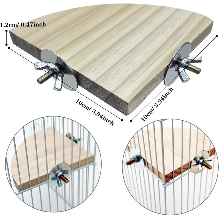 Набір з 9 дерев'яних перекладин Allazone для птахів, гойдалки для папуг, аксесуари для клітки (стиль 7)