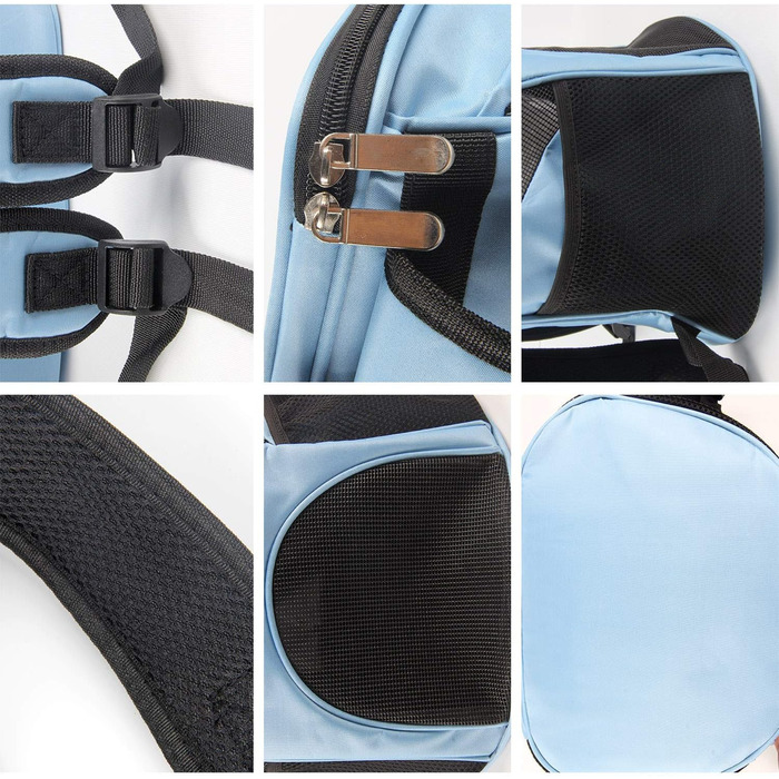 Рюкзак для собак та котів: переноска для тварин до 4 кг, блакитний | Pet Hunderucksack