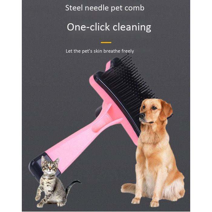 Гребінець для вичісування шерсті собак, розгладження волосся, видалення ковтунів, пластиковий гребінець для догляду за домашніми тваринами