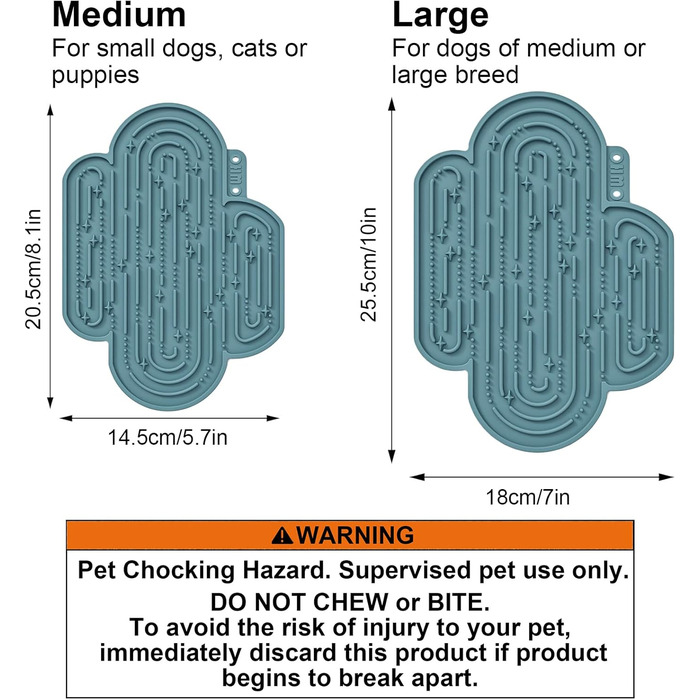 Лежанка-іграшка для собак OHMO Schleckmatte, 2 шт. (Коррал & Вишневий) - для цуценят, котів, зняття тривоги, повільне годування, силікон 18x25.5 см