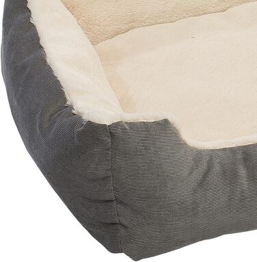 Крісло-ліжко для собак та котів, 60x50 см, бежеве - м'яке, з бортиком