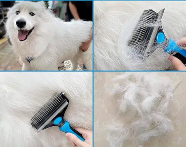 Бурштук для собак та котів 2 в 1 GLUTTONY, металевий, блакитний