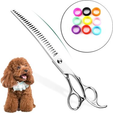 Професійна витончена ножиці для грумінгу собак та котів, 8 дюймів, з японської нержавіючої сталі, зменшує товщину шерсті на 75%