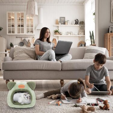 Кішка Будинок-Ліжко для котів, зручне, м'яке, миється, тепле, зелене